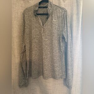 Nike Heather Gray Quarter-Zip Top XL drifit